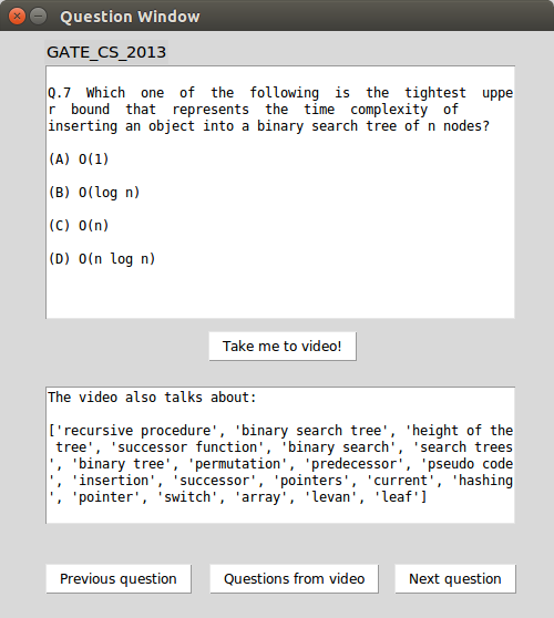 Second question that directly matches Binary Search Tree