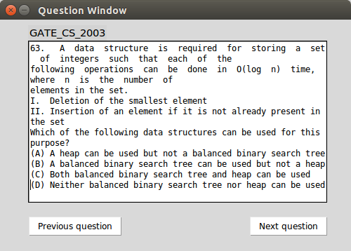 First question that could be answered based on the video above